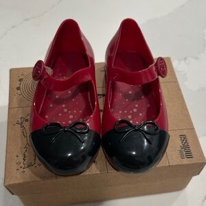 Melissa Kids Red and Black Dress Shoes